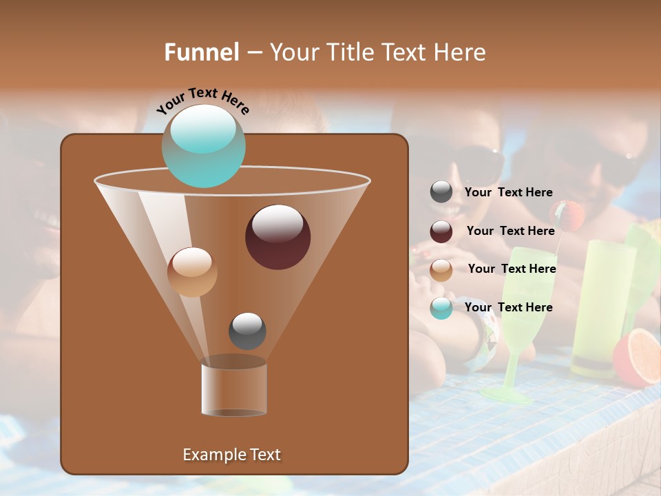 A Group Of People Sitting In A Swimming Pool PowerPoint Template