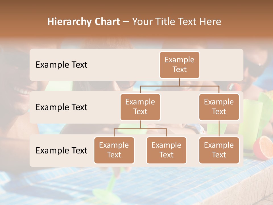 A Group Of People Sitting In A Swimming Pool PowerPoint Template