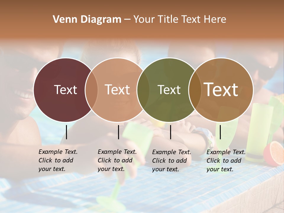 A Group Of People Sitting In A Swimming Pool PowerPoint Template