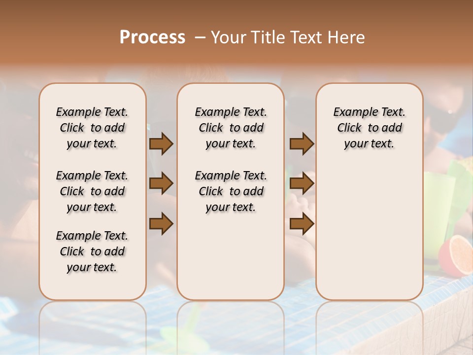 A Group Of People Sitting In A Swimming Pool PowerPoint Template
