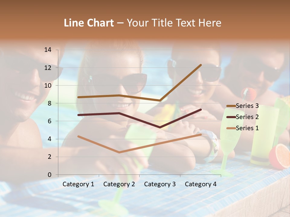 A Group Of People Sitting In A Swimming Pool PowerPoint Template