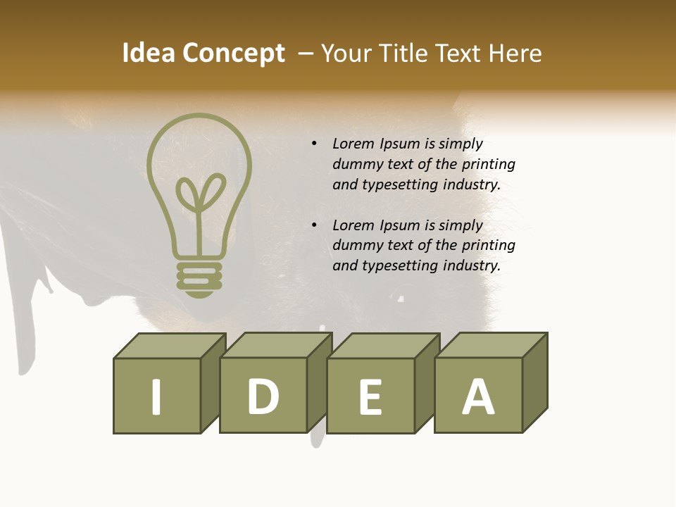 Wild Bat Black PowerPoint Template