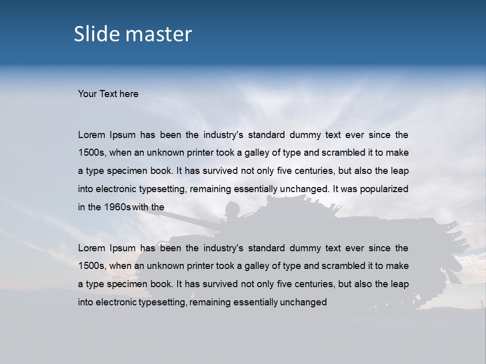 Mortar Gulf Military PowerPoint Template