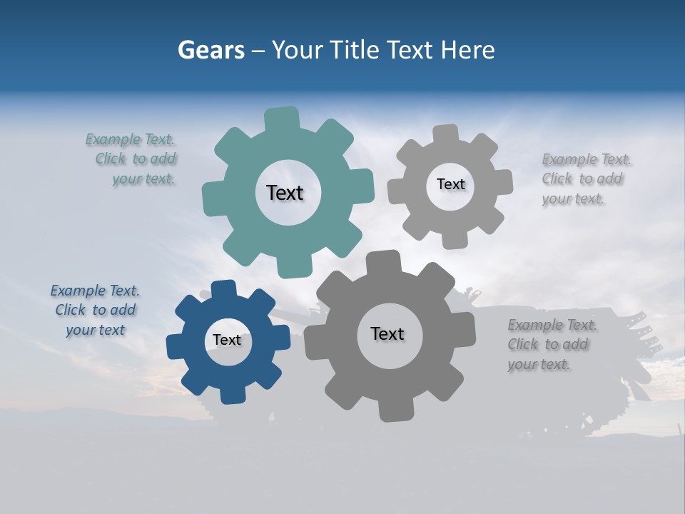 Mortar Gulf Military PowerPoint Template