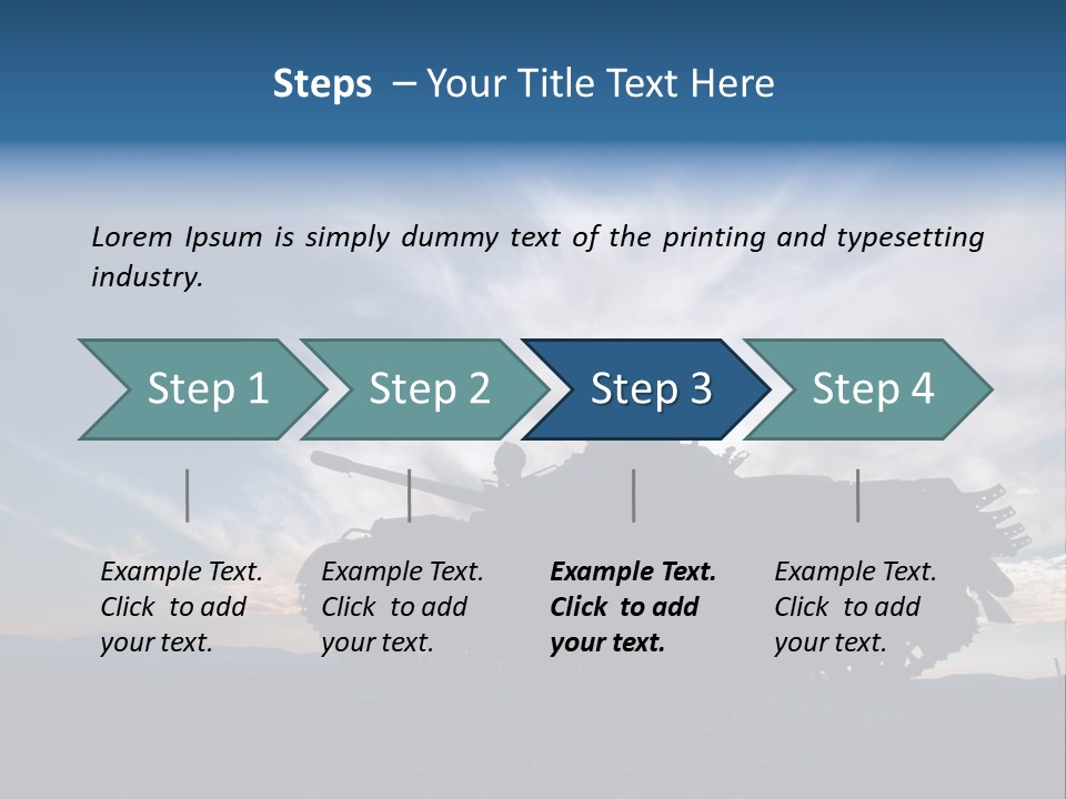 Mortar Gulf Military PowerPoint Template