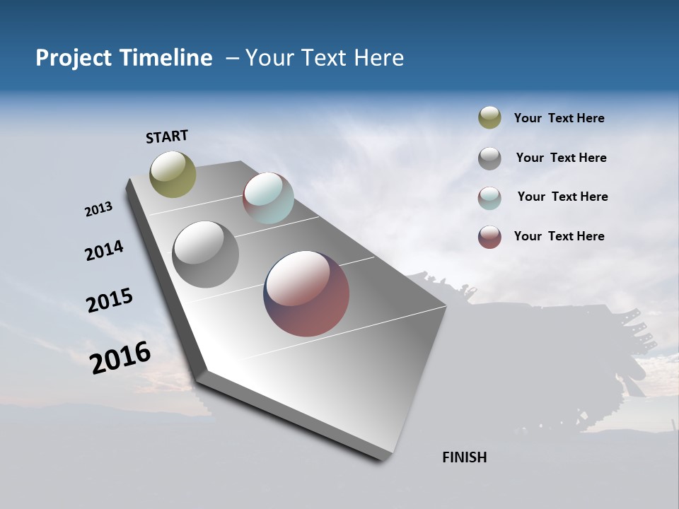 Mortar Gulf Military PowerPoint Template