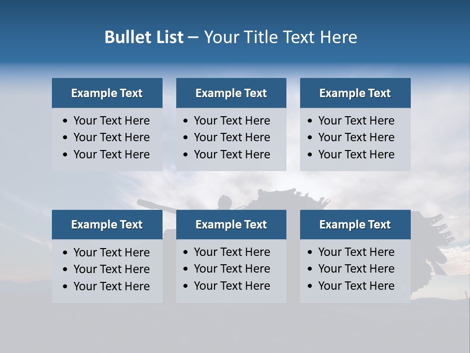 Mortar Gulf Military PowerPoint Template