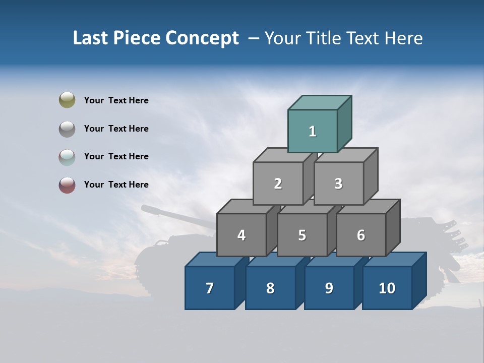 Mortar Gulf Military PowerPoint Template