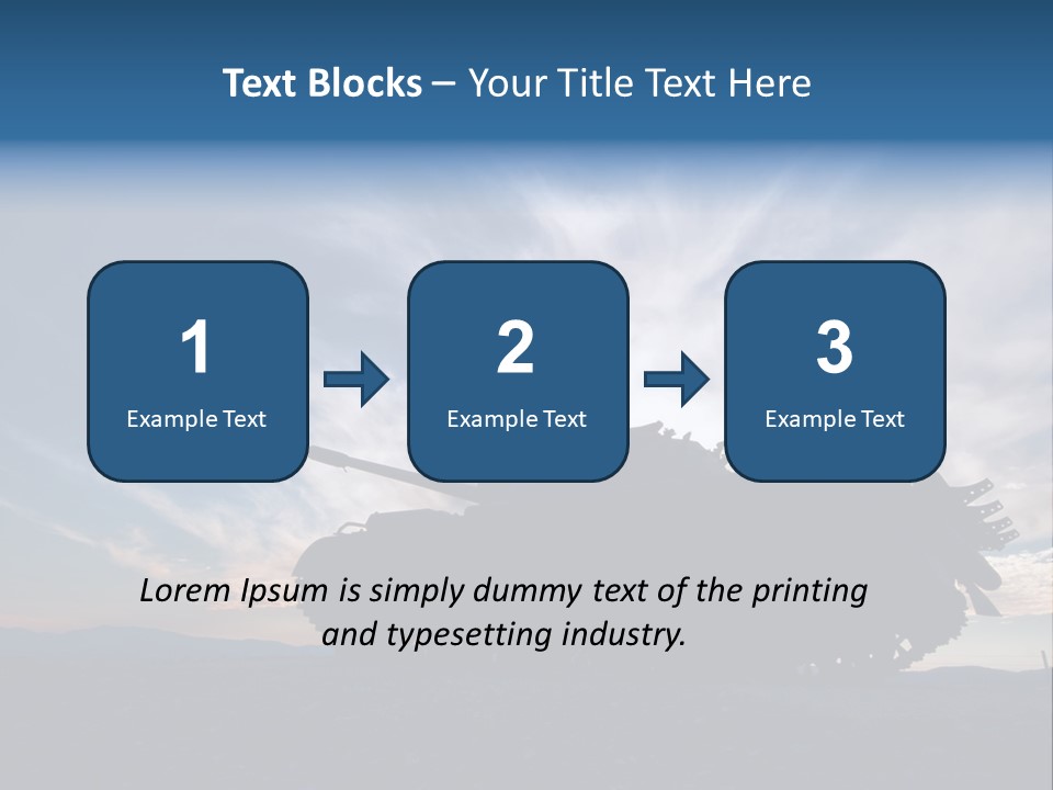 Mortar Gulf Military PowerPoint Template