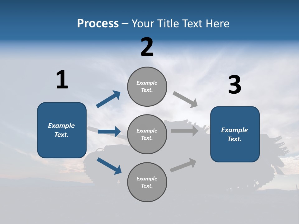 Mortar Gulf Military PowerPoint Template