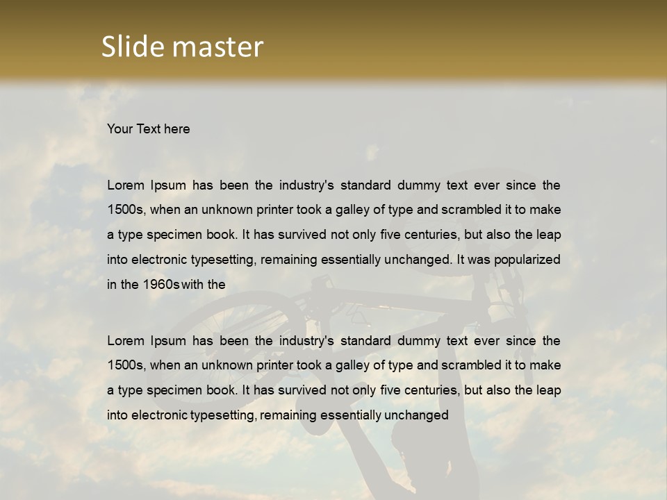 Fitness Ride Young PowerPoint Template