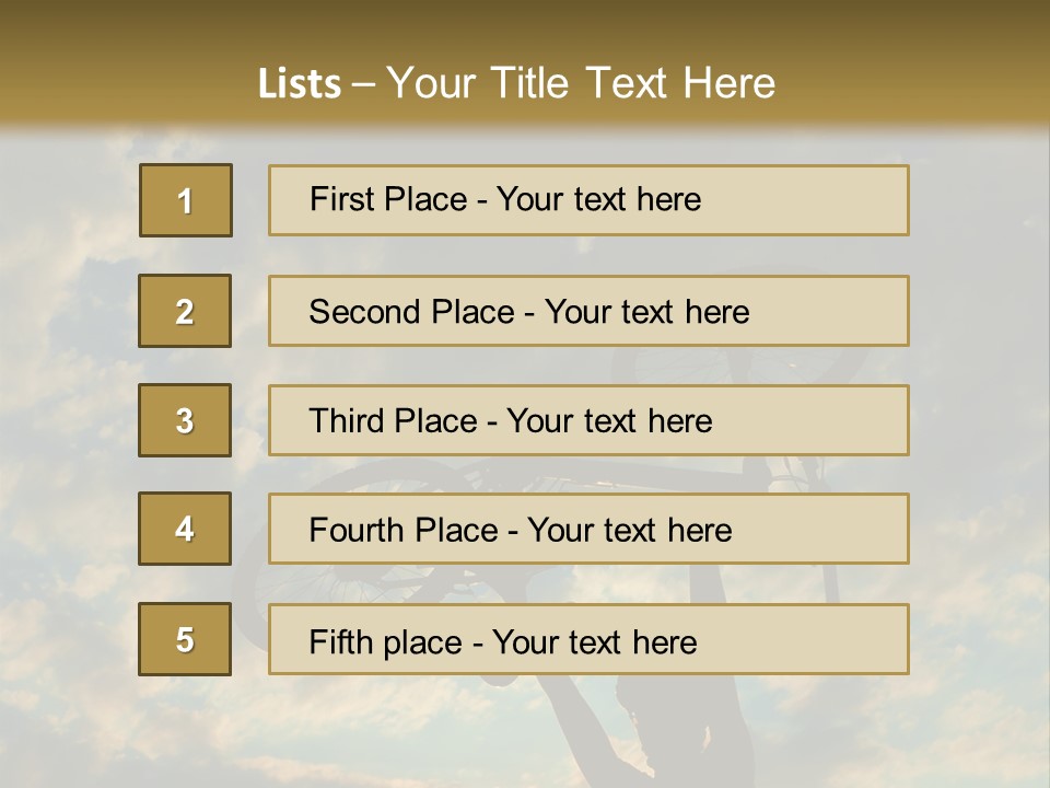 Fitness Ride Young PowerPoint Template