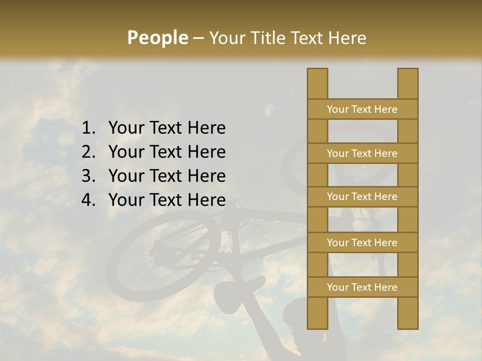 Fitness Ride Young PowerPoint Template