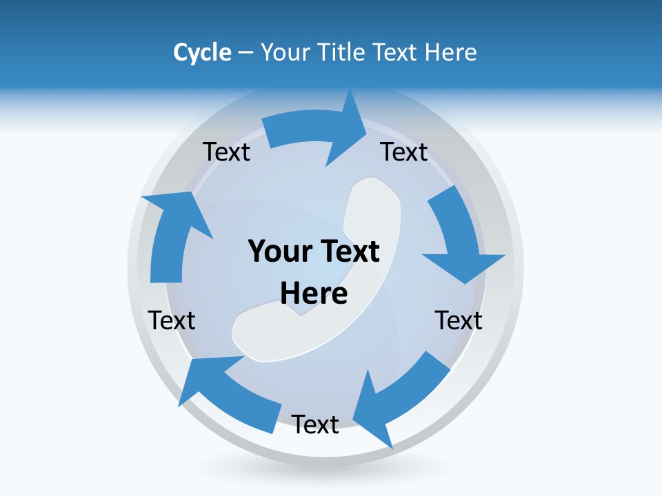 A Blue Button With A Phone On It PowerPoint Template