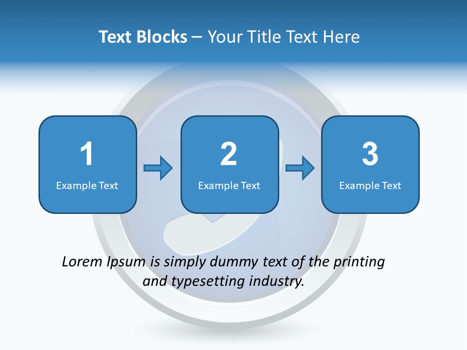 A Blue Button With A Phone On It PowerPoint Template