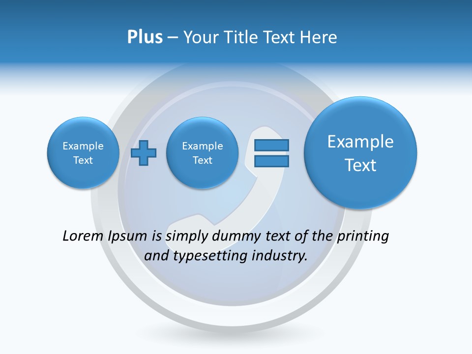 A Blue Button With A Phone On It PowerPoint Template