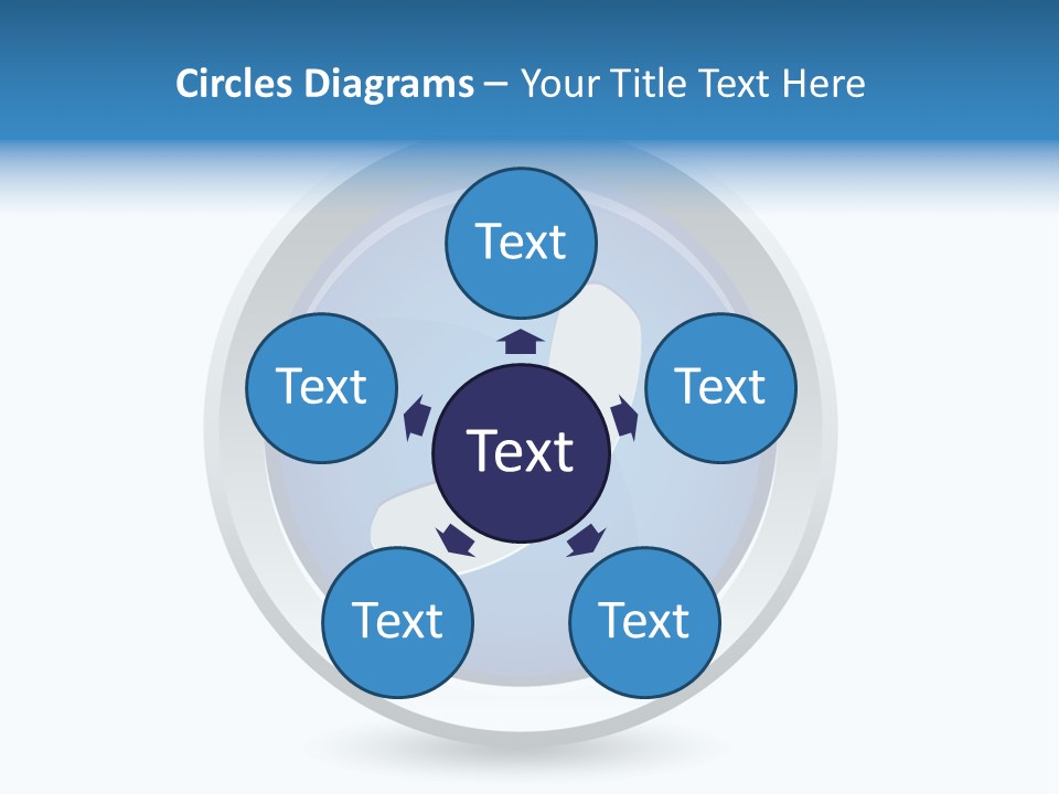 A Blue Button With A Phone On It PowerPoint Template