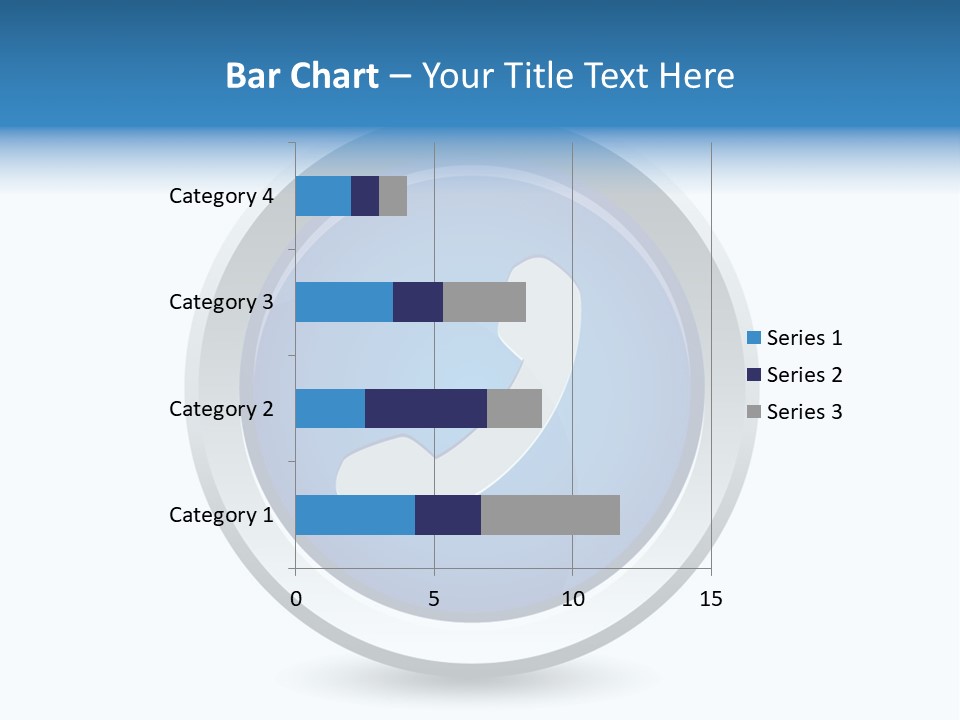 A Blue Button With A Phone On It PowerPoint Template