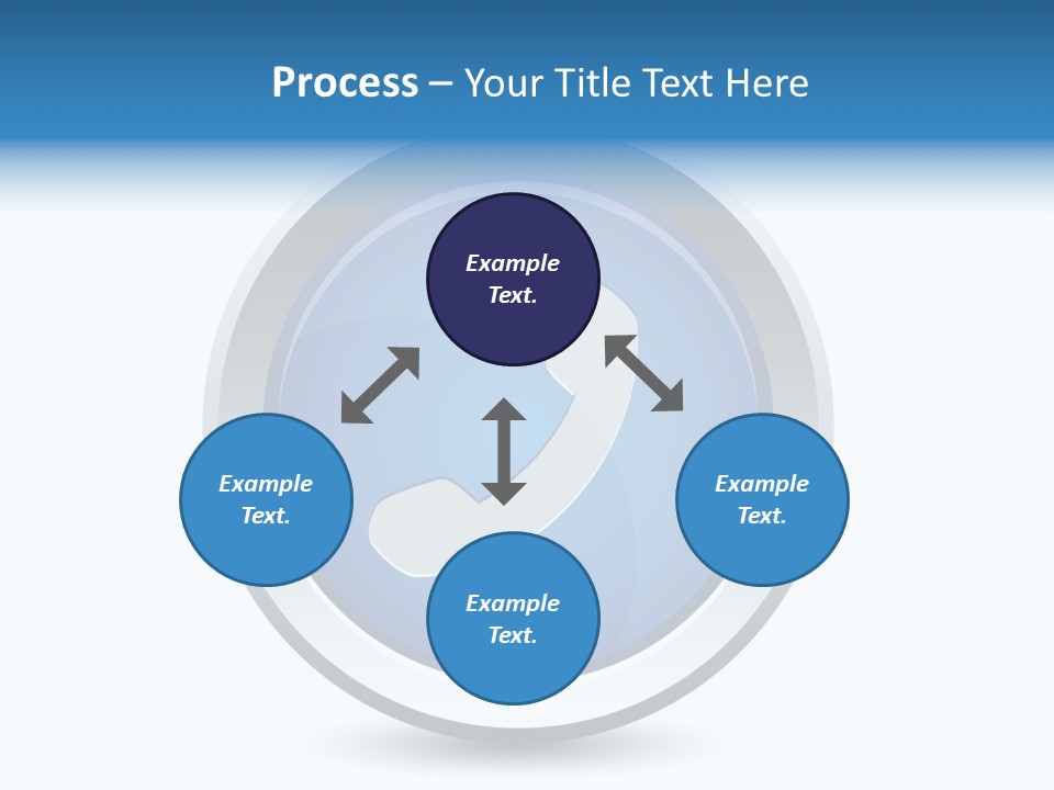 A Blue Button With A Phone On It PowerPoint Template