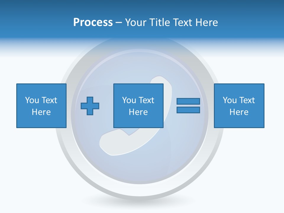 A Blue Button With A Phone On It PowerPoint Template