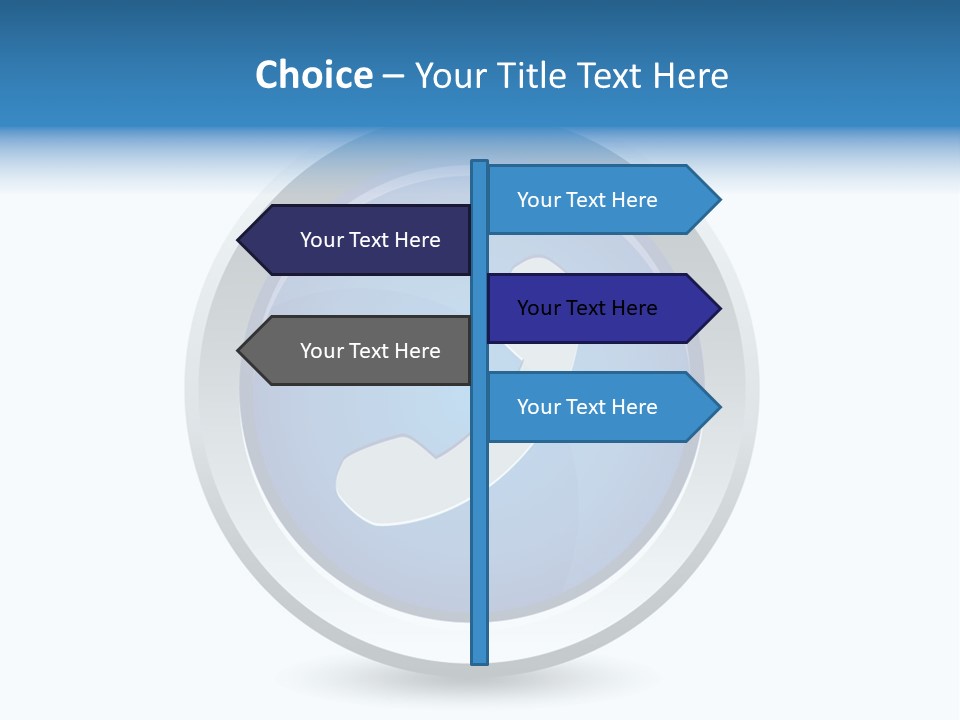 A Blue Button With A Phone On It PowerPoint Template