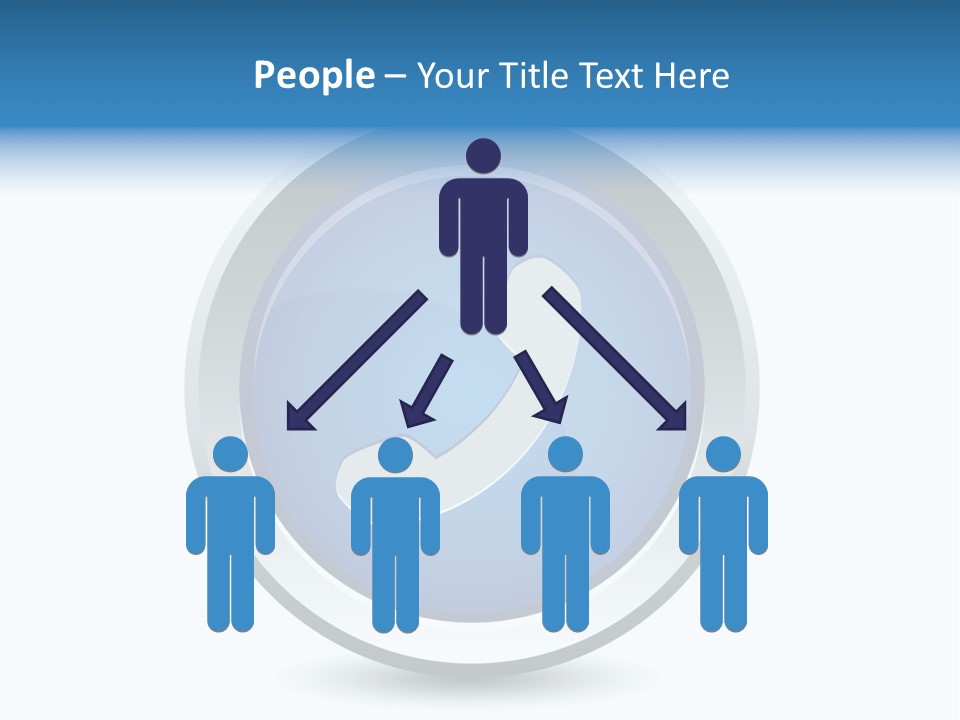 A Blue Button With A Phone On It PowerPoint Template