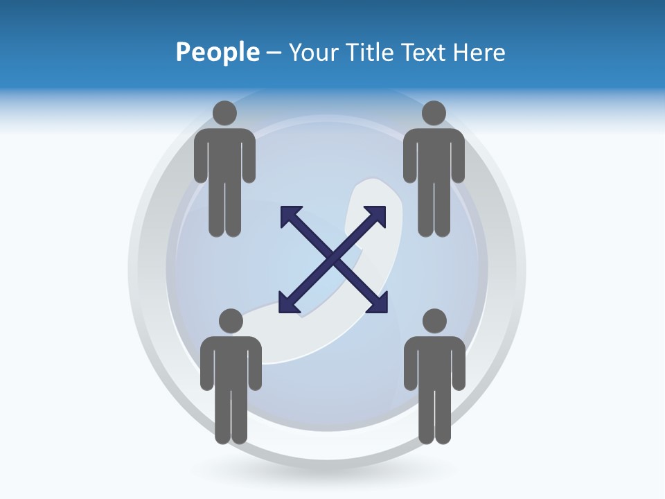 A Blue Button With A Phone On It PowerPoint Template