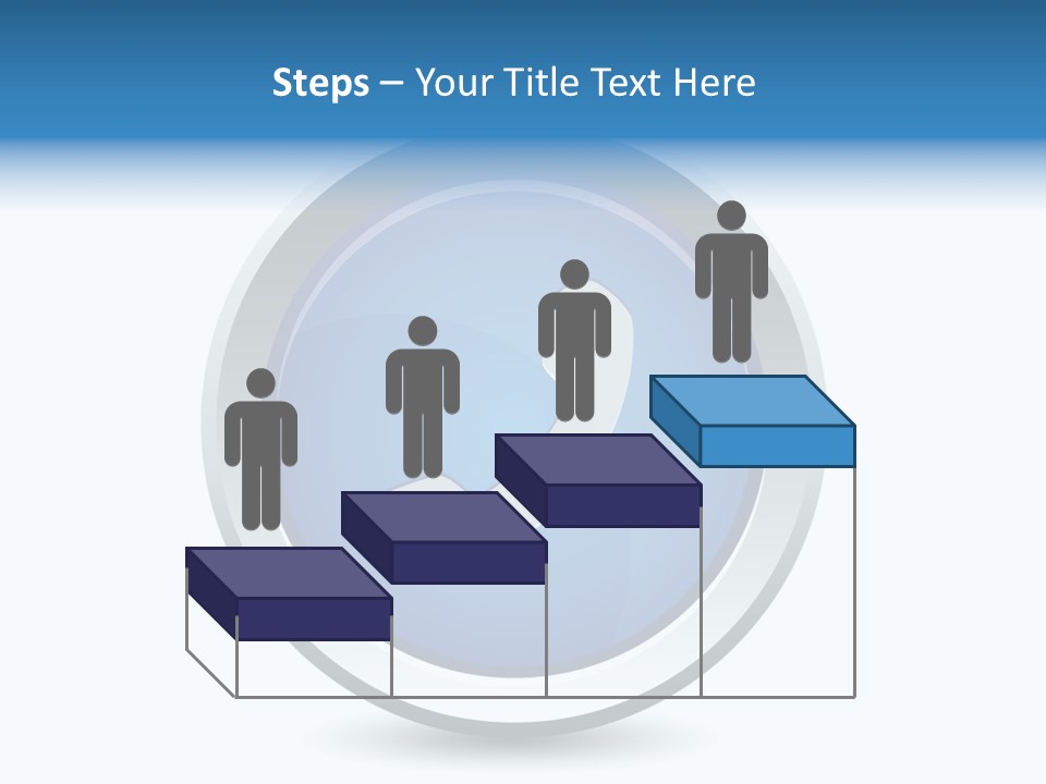 A Blue Button With A Phone On It PowerPoint Template