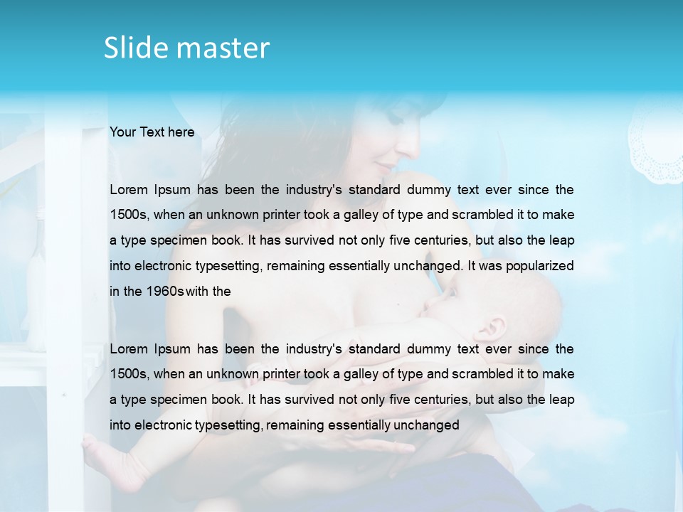 A Woman Holding A Baby In Her Arms PowerPoint Template