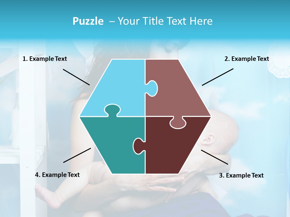 A Woman Holding A Baby In Her Arms PowerPoint Template