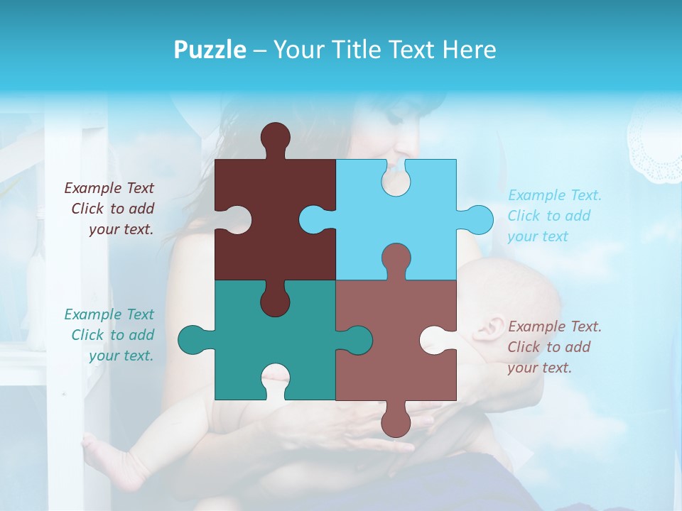 A Woman Holding A Baby In Her Arms PowerPoint Template