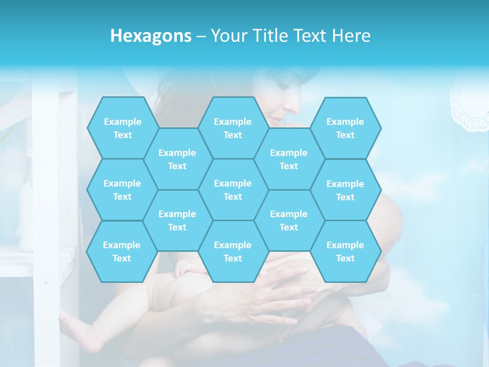 A Woman Holding A Baby In Her Arms PowerPoint Template