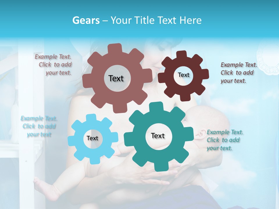 A Woman Holding A Baby In Her Arms PowerPoint Template