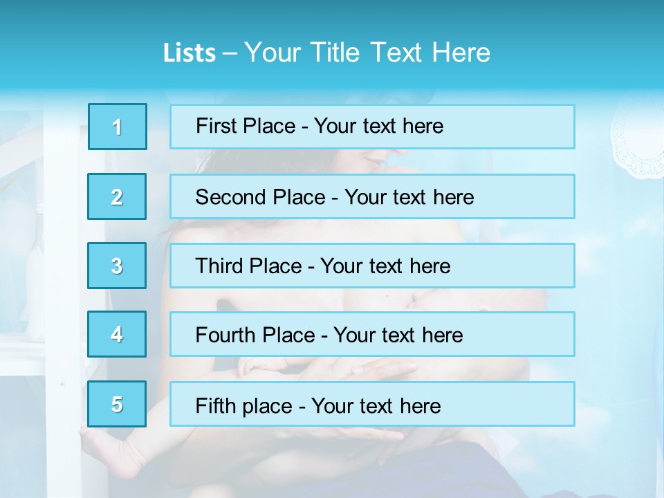 A Woman Holding A Baby In Her Arms PowerPoint Template