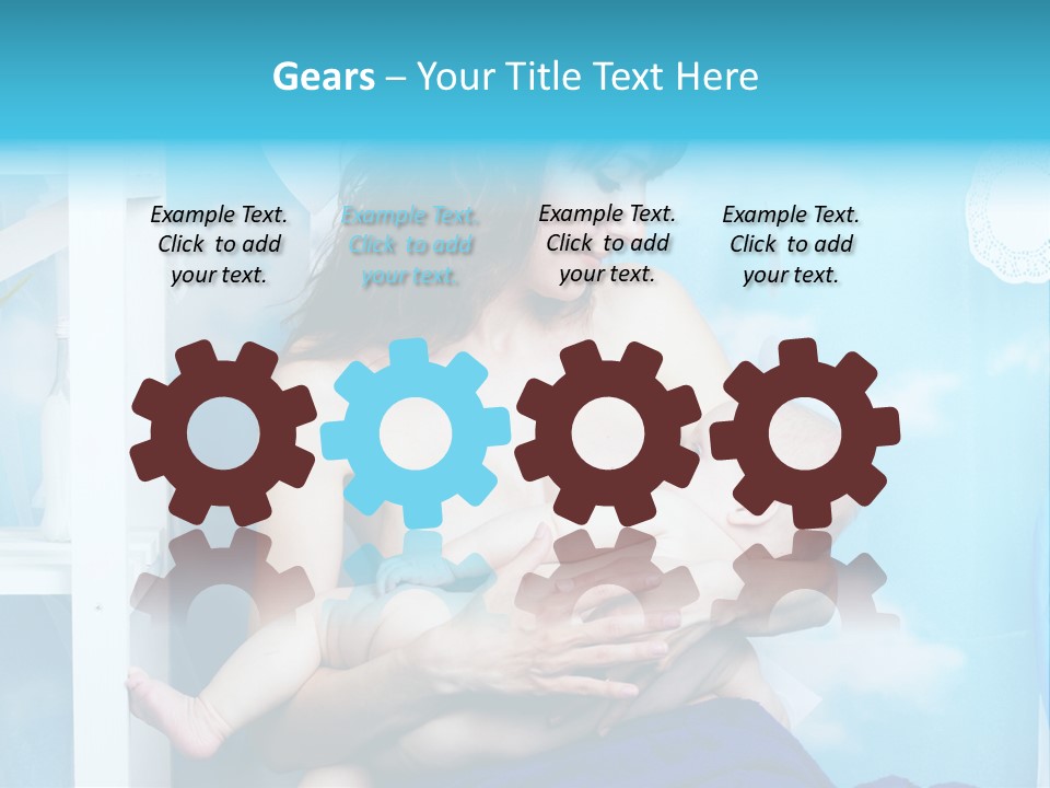 A Woman Holding A Baby In Her Arms PowerPoint Template