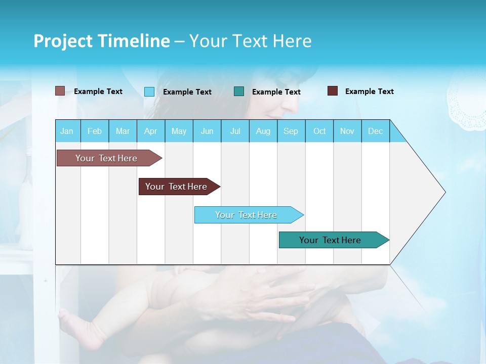 A Woman Holding A Baby In Her Arms PowerPoint Template