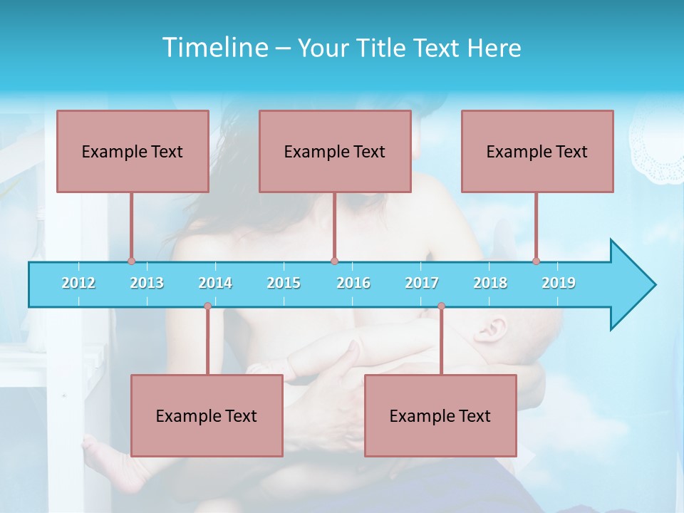 A Woman Holding A Baby In Her Arms PowerPoint Template