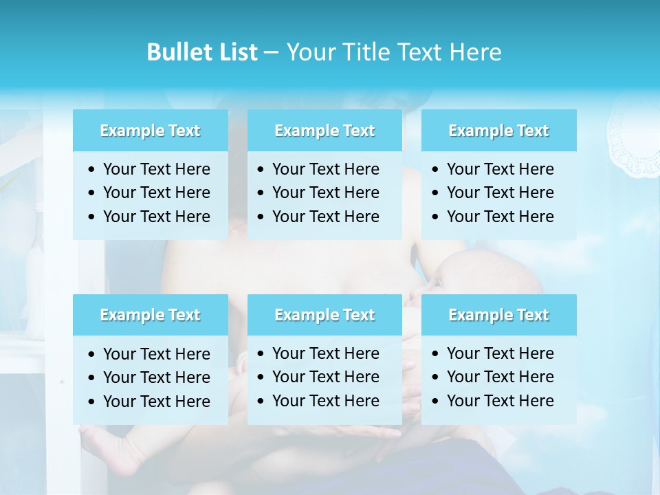 A Woman Holding A Baby In Her Arms PowerPoint Template