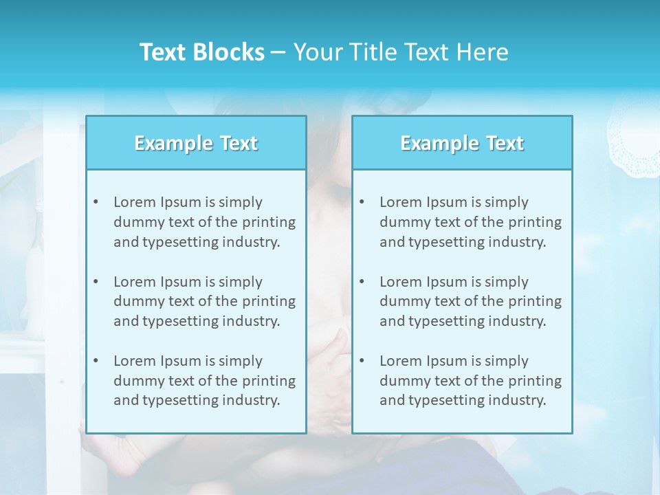 A Woman Holding A Baby In Her Arms PowerPoint Template