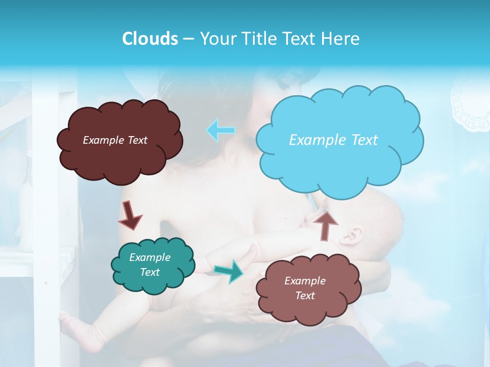 A Woman Holding A Baby In Her Arms PowerPoint Template