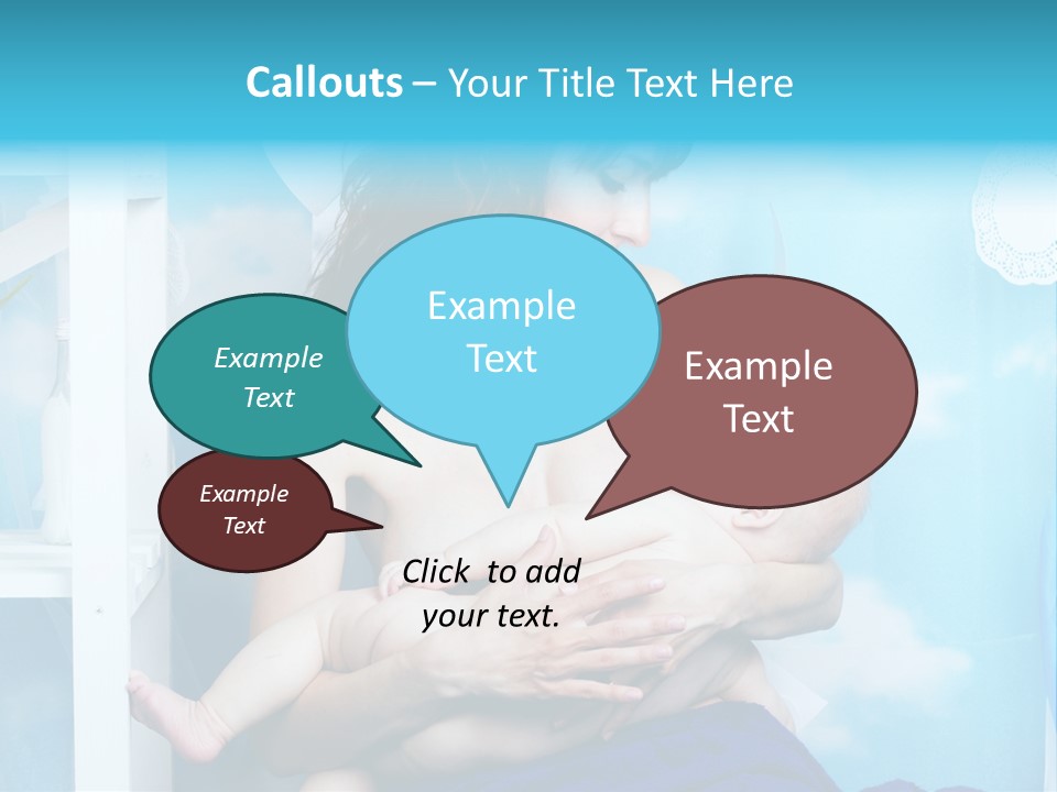 A Woman Holding A Baby In Her Arms PowerPoint Template