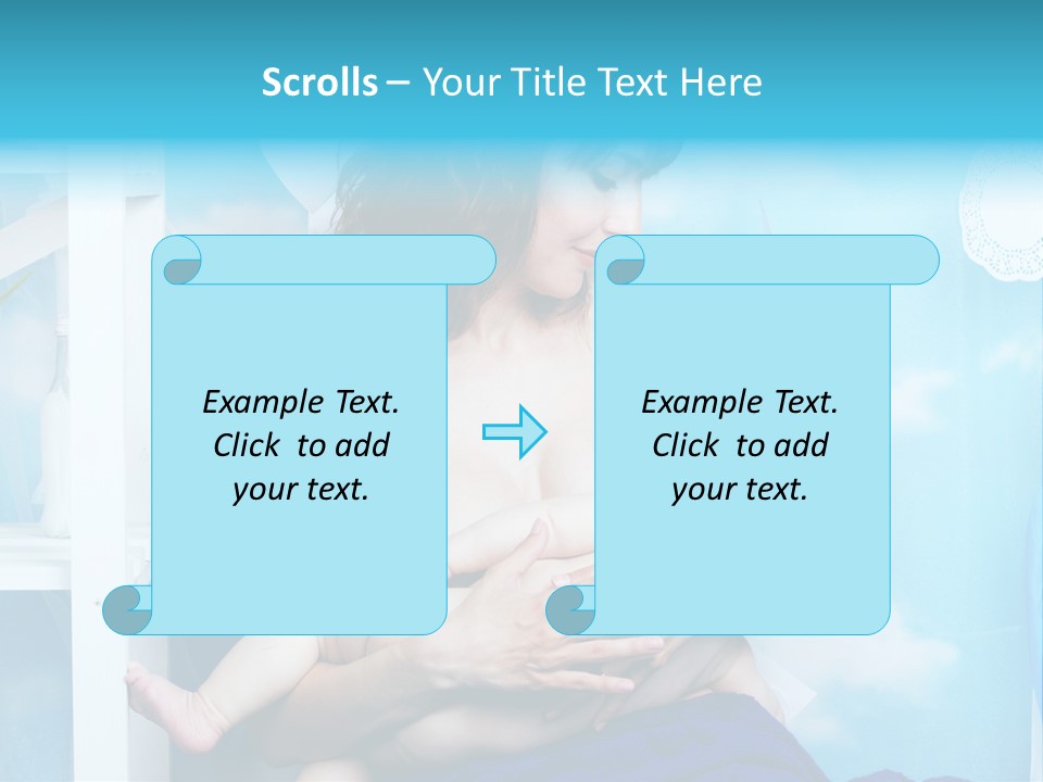A Woman Holding A Baby In Her Arms PowerPoint Template