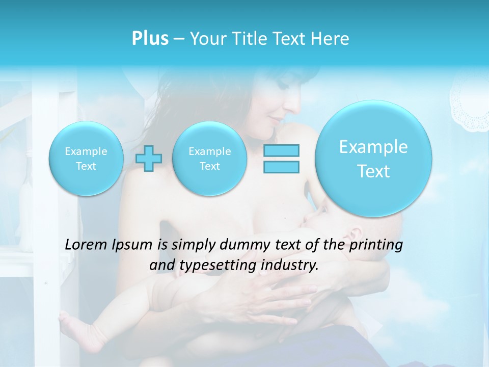 A Woman Holding A Baby In Her Arms PowerPoint Template