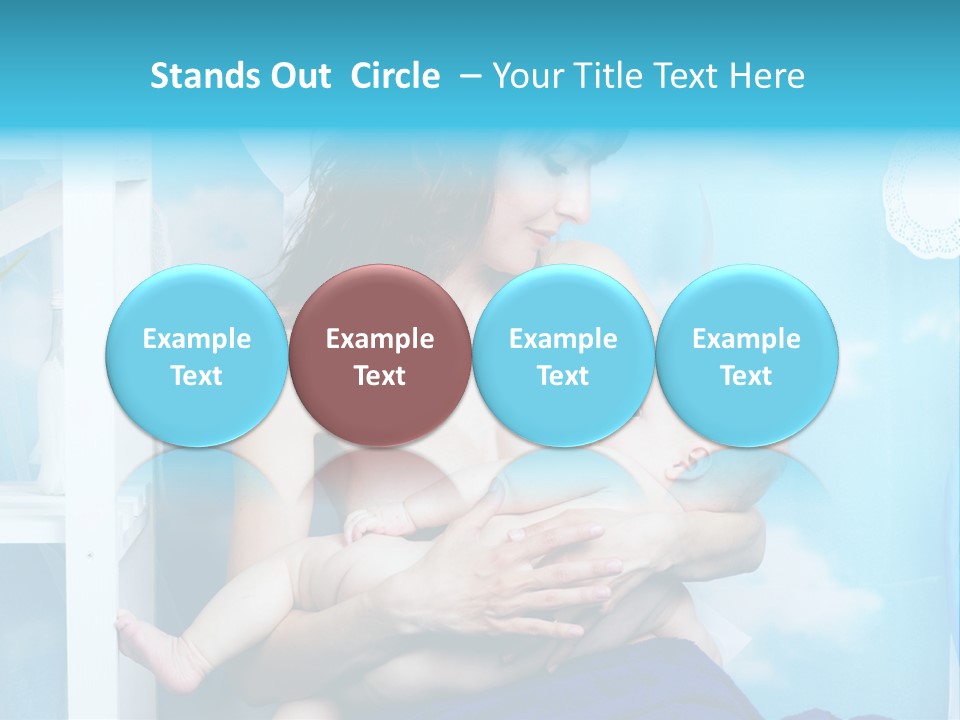 A Woman Holding A Baby In Her Arms PowerPoint Template