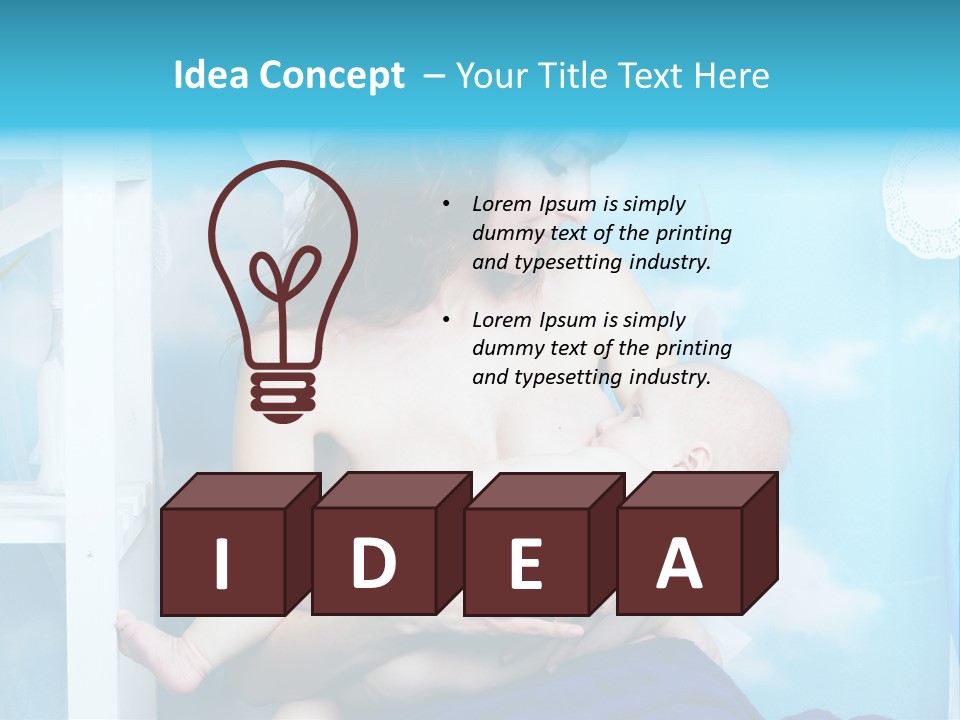 A Woman Holding A Baby In Her Arms PowerPoint Template