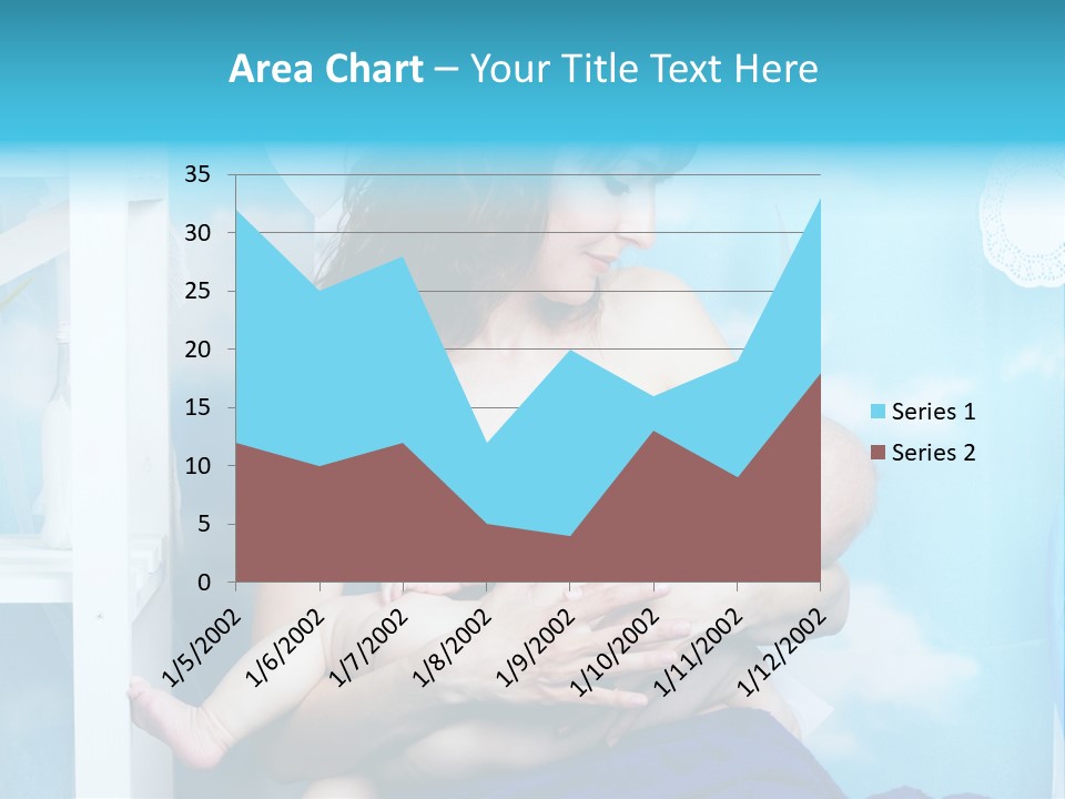 A Woman Holding A Baby In Her Arms PowerPoint Template