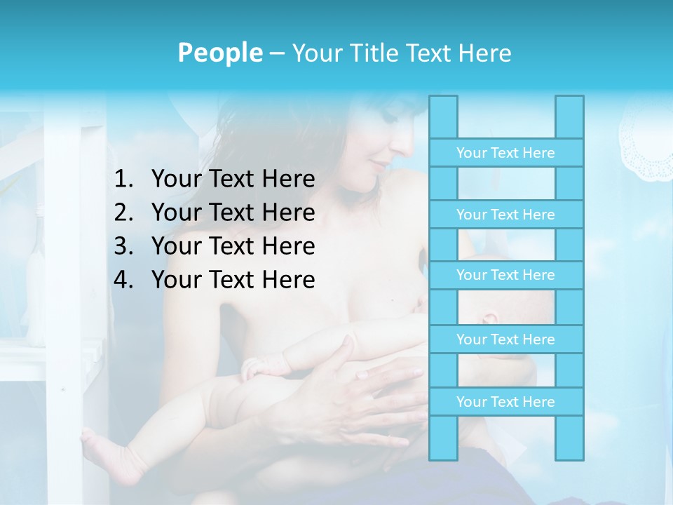 A Woman Holding A Baby In Her Arms PowerPoint Template