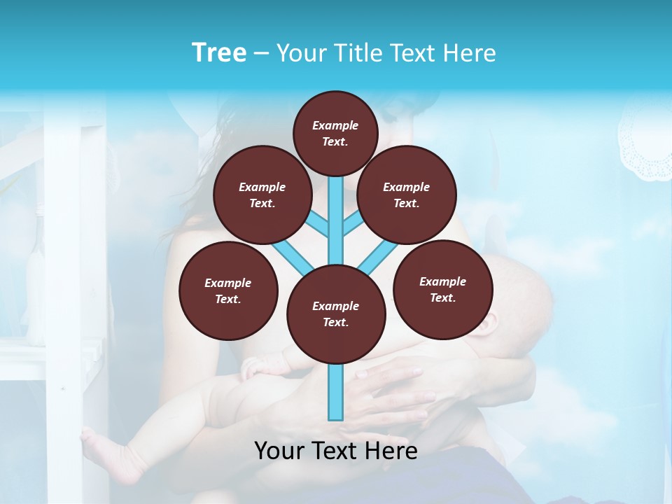 A Woman Holding A Baby In Her Arms PowerPoint Template