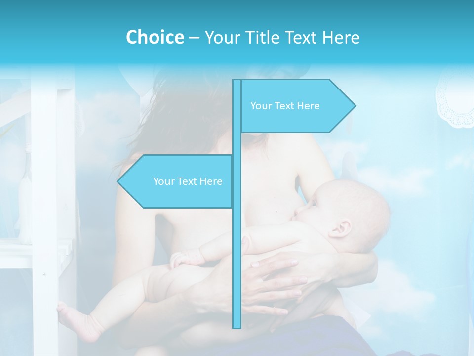 A Woman Holding A Baby In Her Arms PowerPoint Template