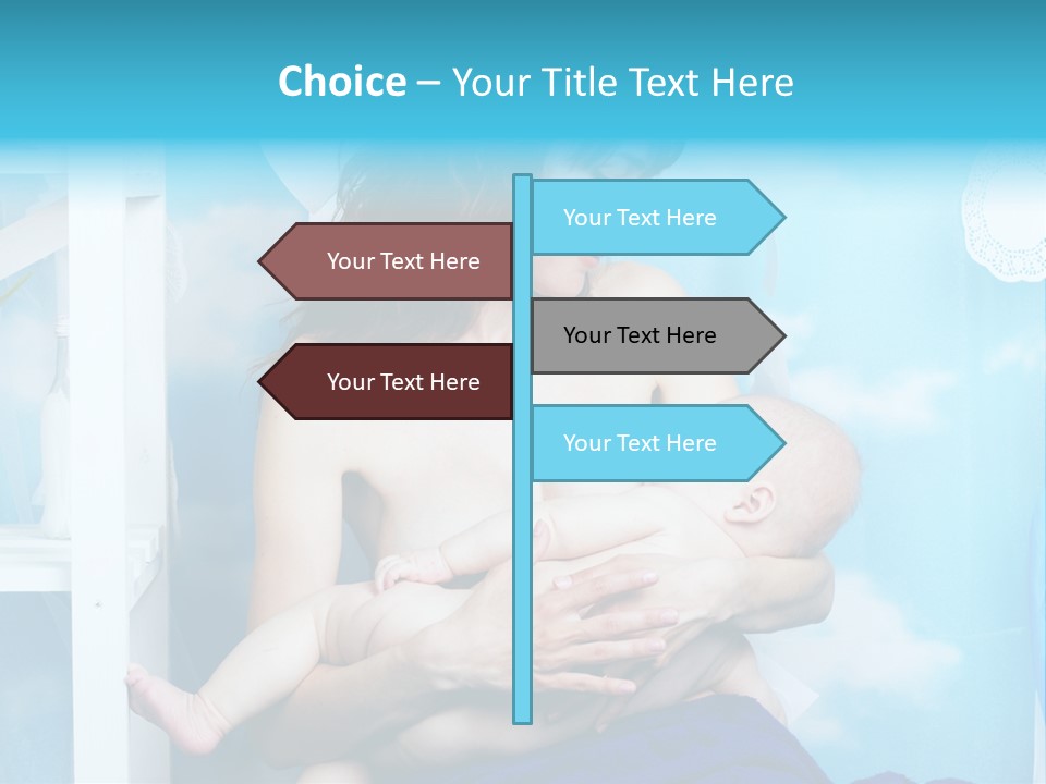 A Woman Holding A Baby In Her Arms PowerPoint Template